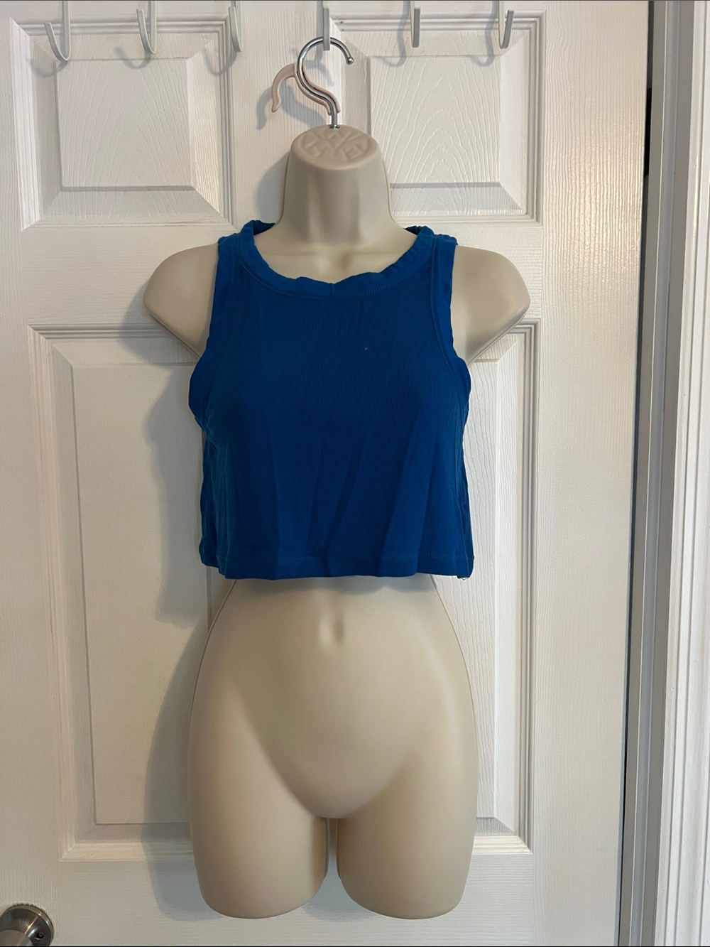 AllSaints Royal Blue Rina Cropped Tank sz 8